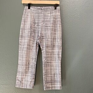 Rundholz Black Label Women’s Small Pants - gray and white print, pull-on